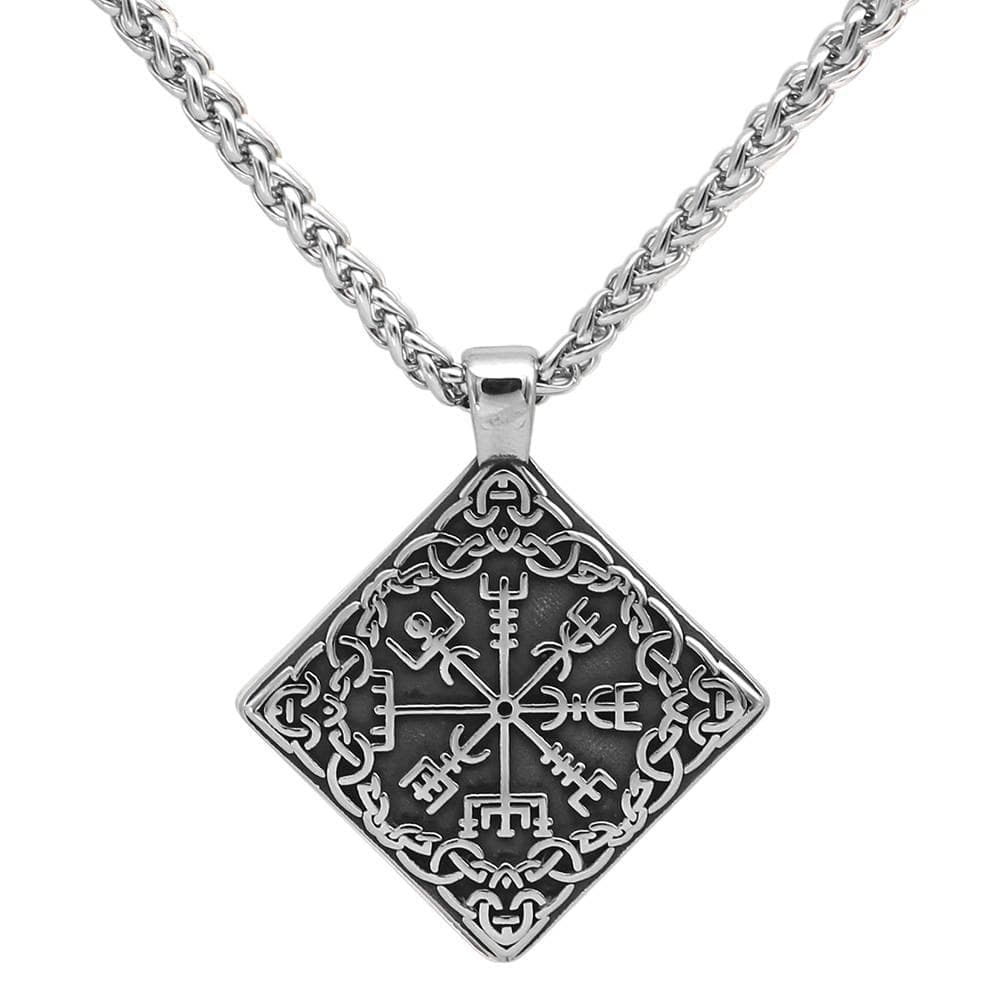 Vikings Nordic Vegvisir Stainless Steel Necklace