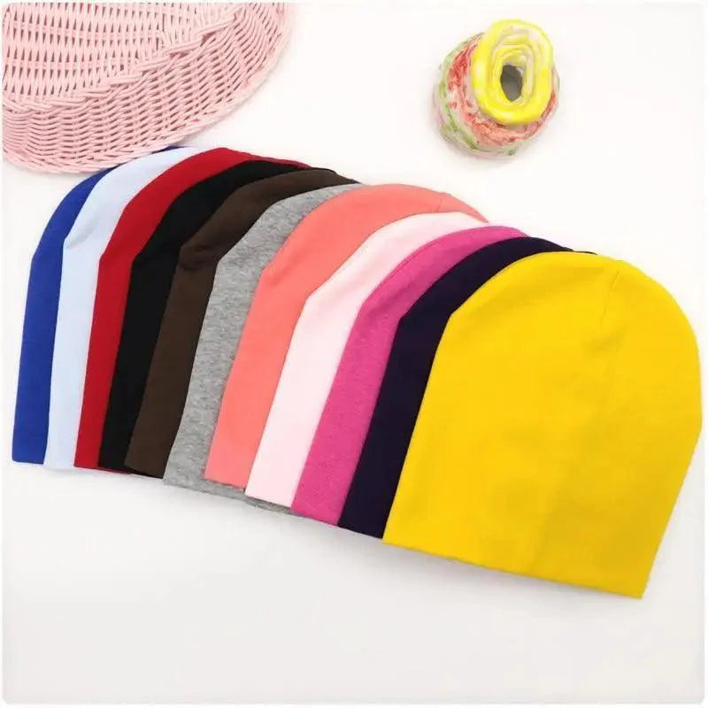 New Trendy  Baby Street Dance Hip Hat Cotton Spring Autumn Toddler Cap Scarf For Boys Girls Winter Warm Solid Color Children Hat Men's Winter Hat Warm Orange Yellow Red Blue Black Knitted Casual Hat