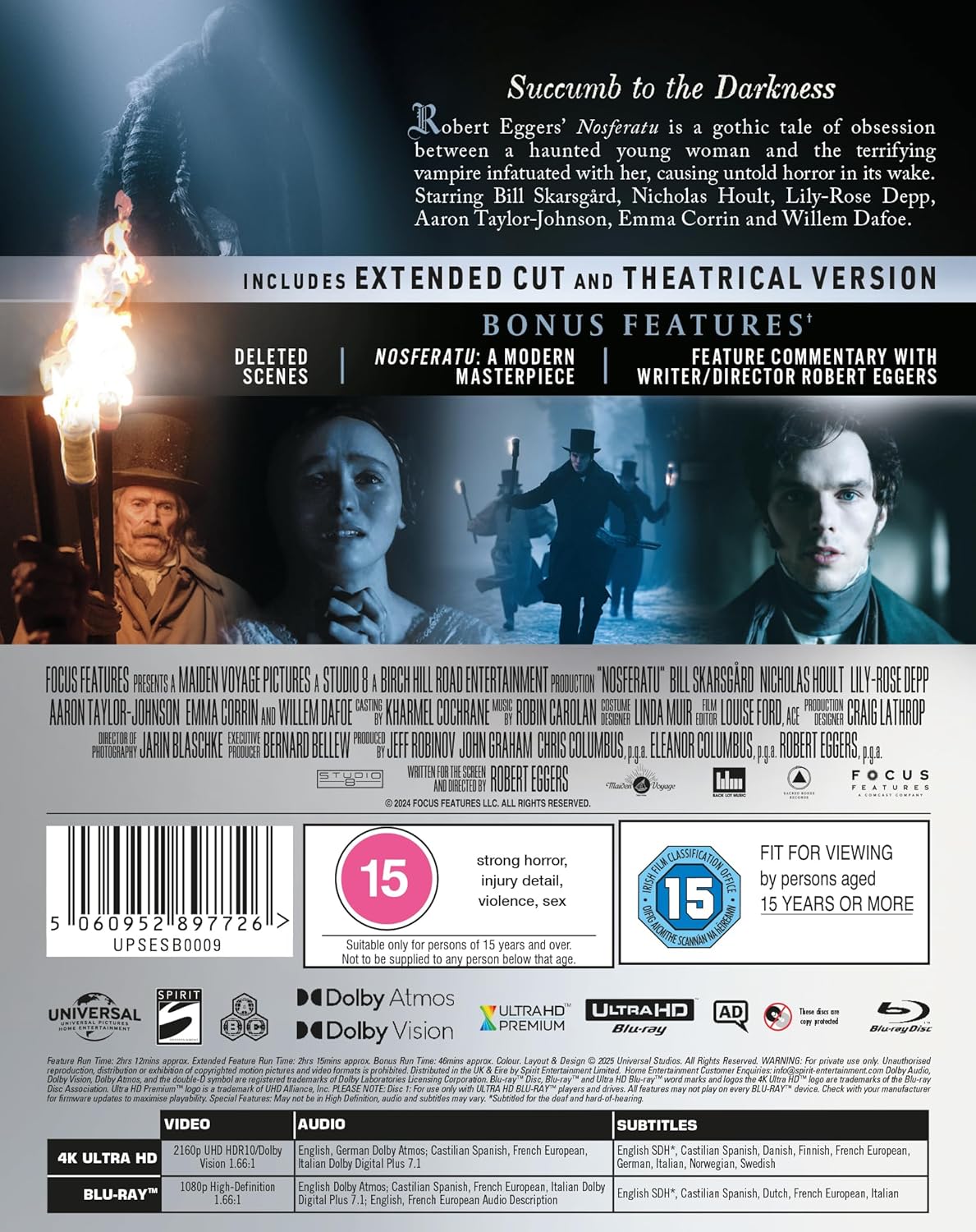 Nosferatu - Limited Edition Steelbook (4K Ultra HD + Blu-ray)