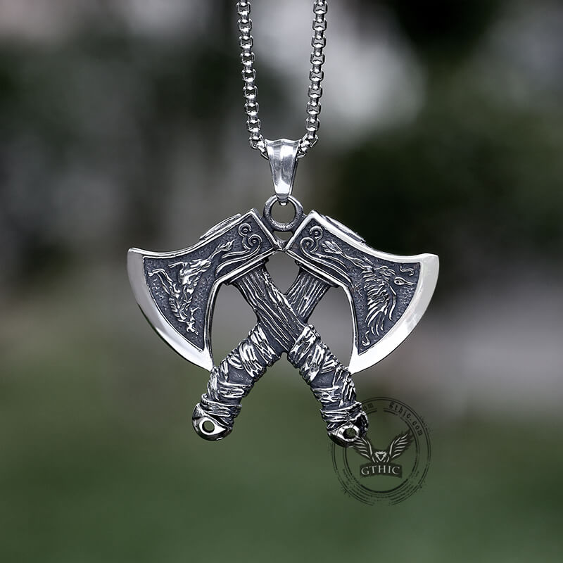 Nordic Axe Stainless Steel Viking Pendant