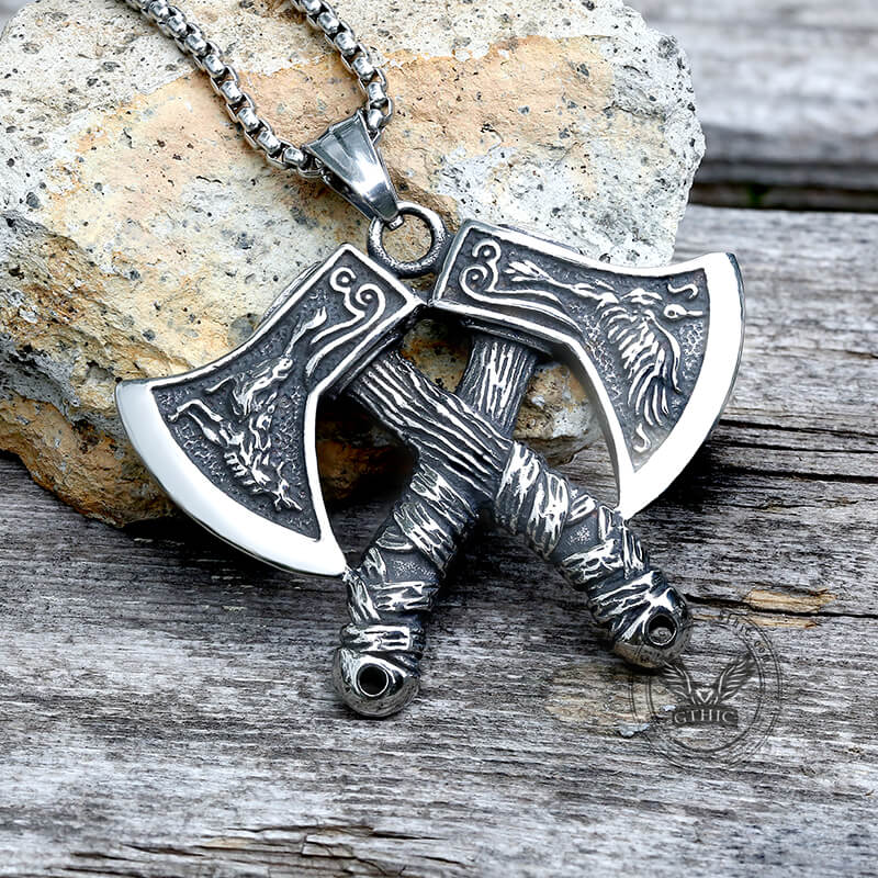 Nordic Axe Stainless Steel Viking Pendant
