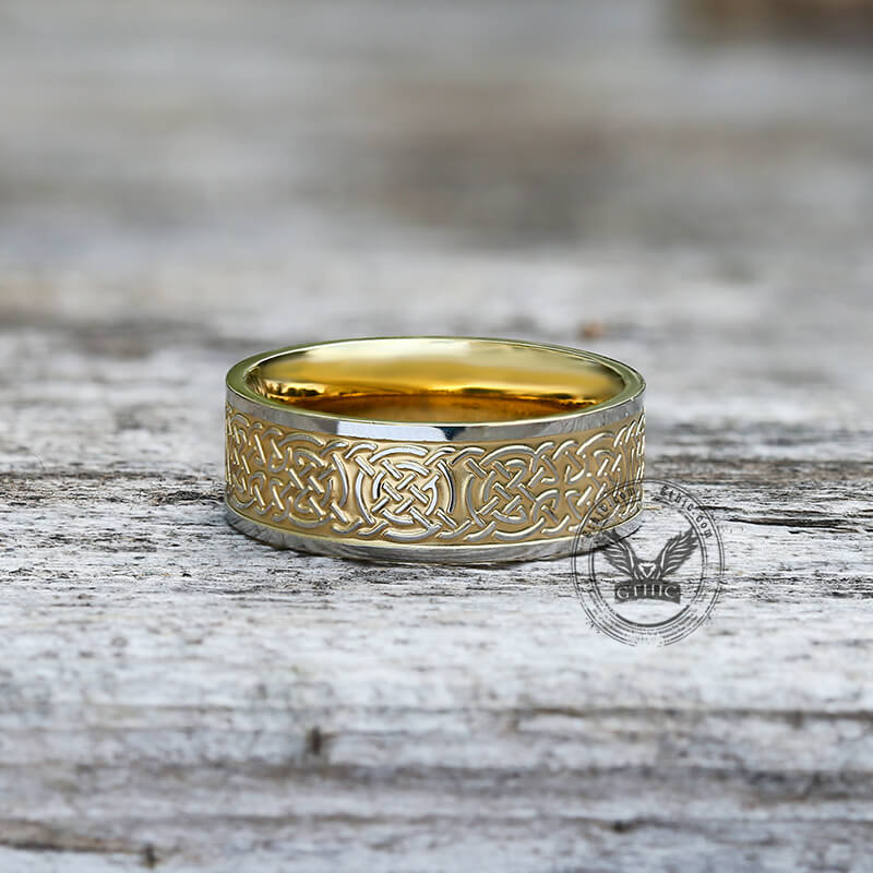 Nordic Celtic Knot Stainless Steel Viking Ring