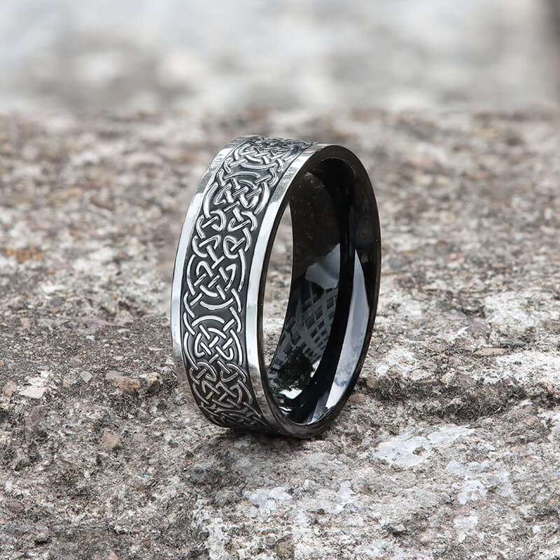 Nordic Celtic Knot Stainless Steel Viking Ring
