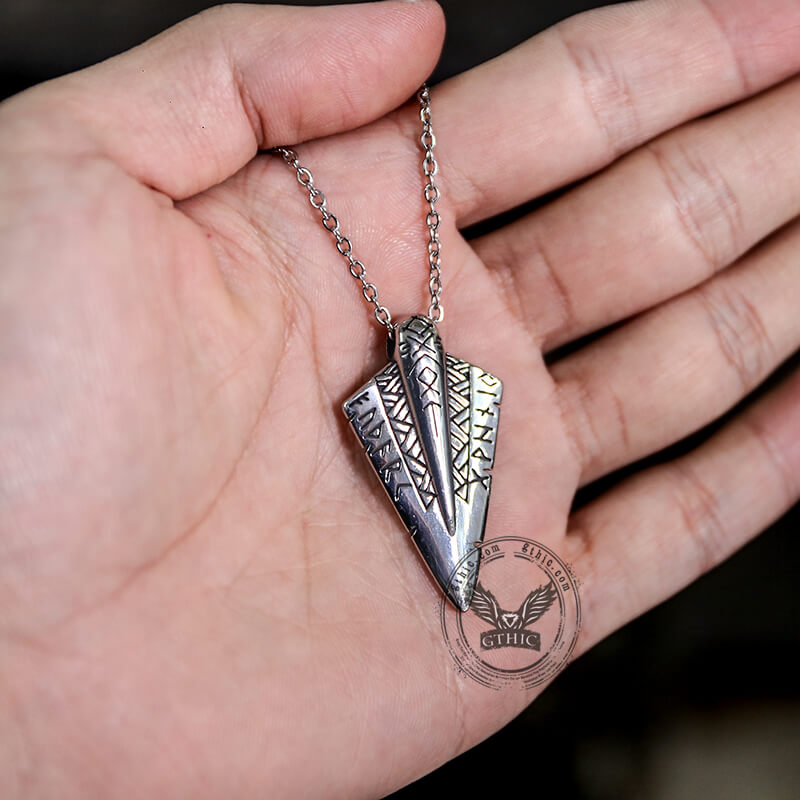 Nordic Spear Of Odin Stainless Steel Viking Pendant