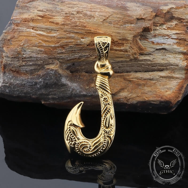 Nordic Viking Fish Hook Stainless Steel Pendant