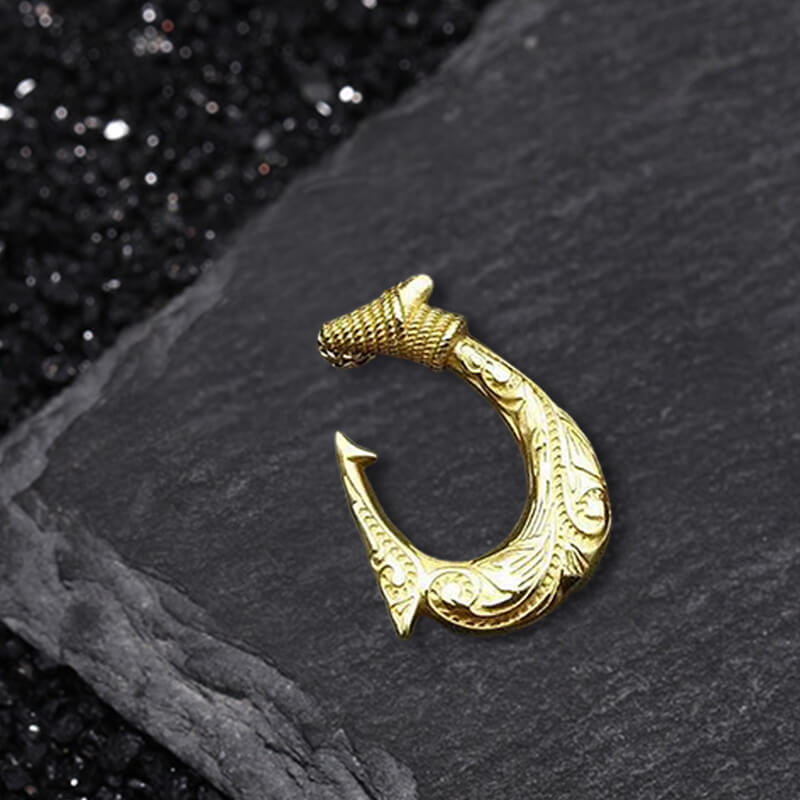 Nordic Viking Fish Hook Stainless Steel Pendant