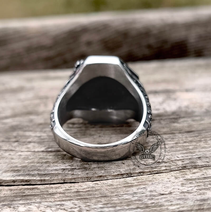 Norse Flying Eagle Stainless Steel Viking Ring