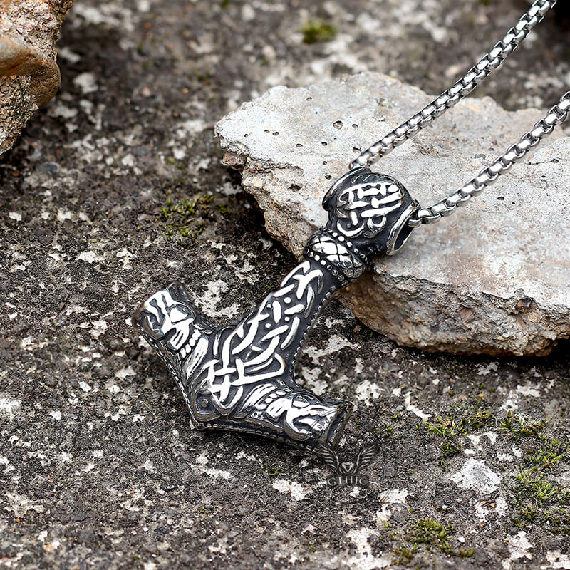 Norse Mjolnir Stainless Steel Viking Pendant