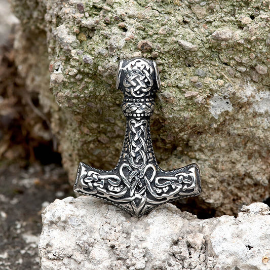 Norse Mjolnir Stainless Steel Viking Pendant