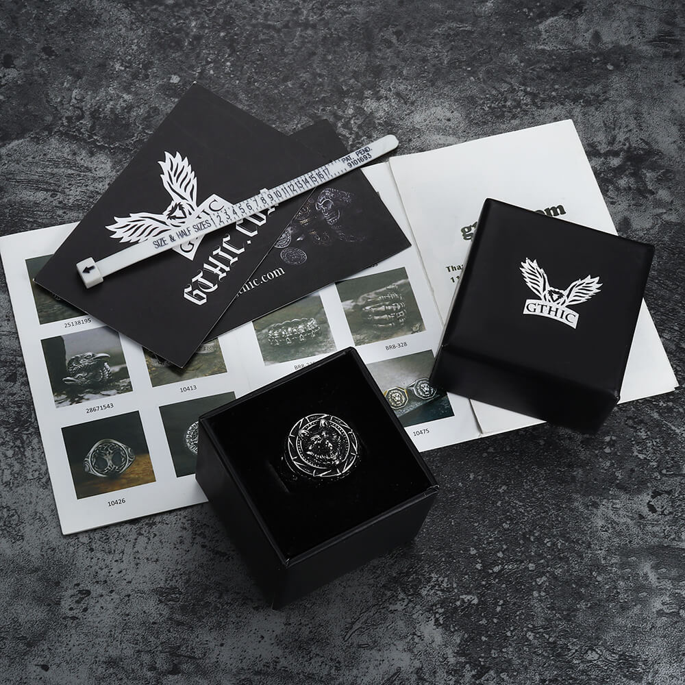 Norse Slavic Wolf Stainless Steel Viking Ring