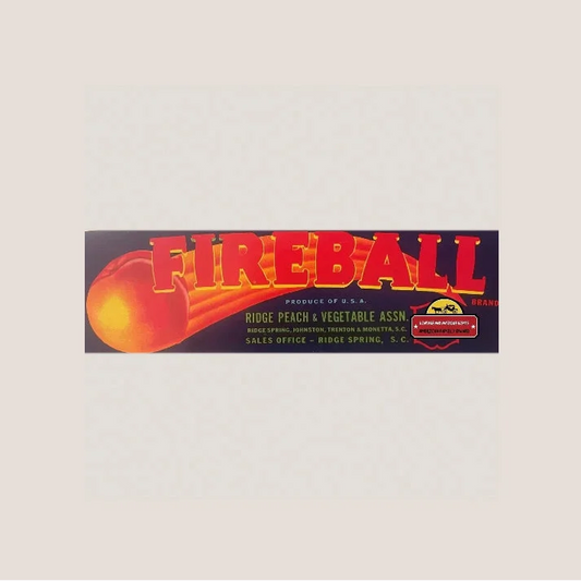 Nostalgic Vintage Fireball Crate Antique Gift for Collectors