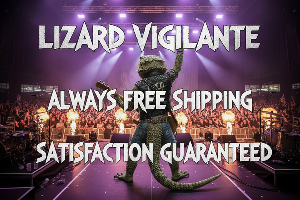 now add in megadeth font - LIZARD VIGILANTE - ALWAYS FREE SHIPPING - SATISFACTION GUARANTEED   only one drum kit