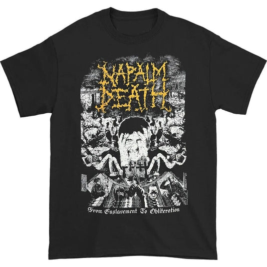 Napalm Death Mens T-shirt From Enslavement To Obliteration FETO - Official