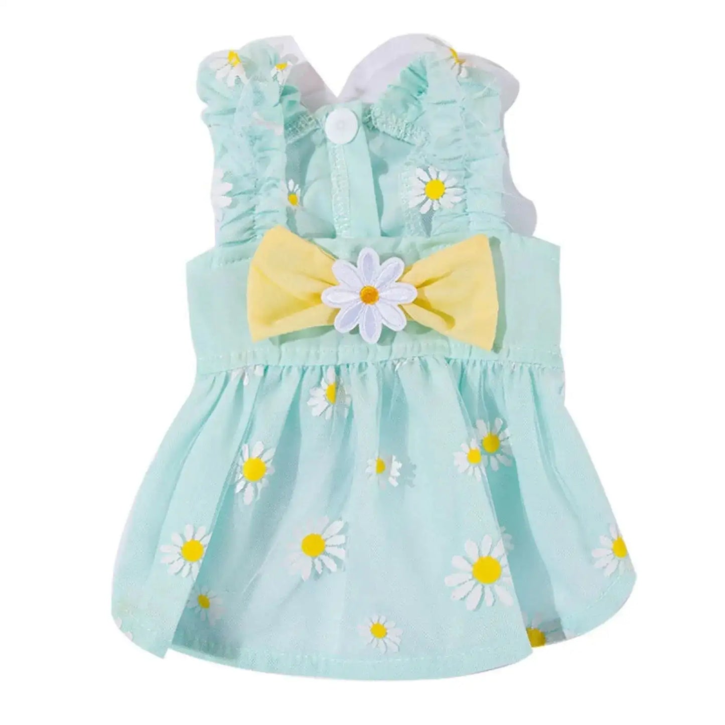 Flowers Elegant Princess Small Dog Dress Spring Summer Dog Dresses Girls Puppy Lightweight Pet Dresses