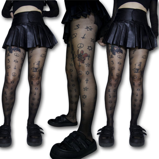 Occulted Stockings | Mystical Nylon Blend Tights