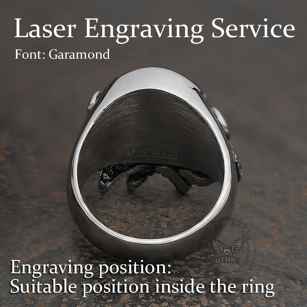 Octopus Seaman Stainless Steel Skull Ring