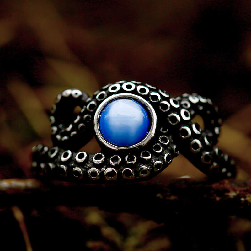 Octopus Tentacle Stainless Steel Animal Ring