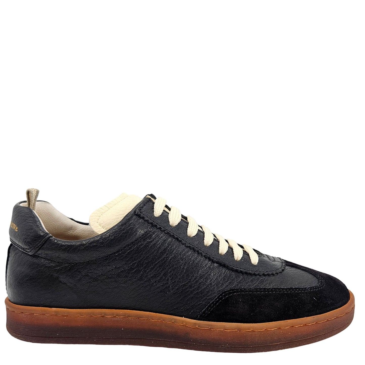 Chance/101 Black Leather Lace Up Sneaker