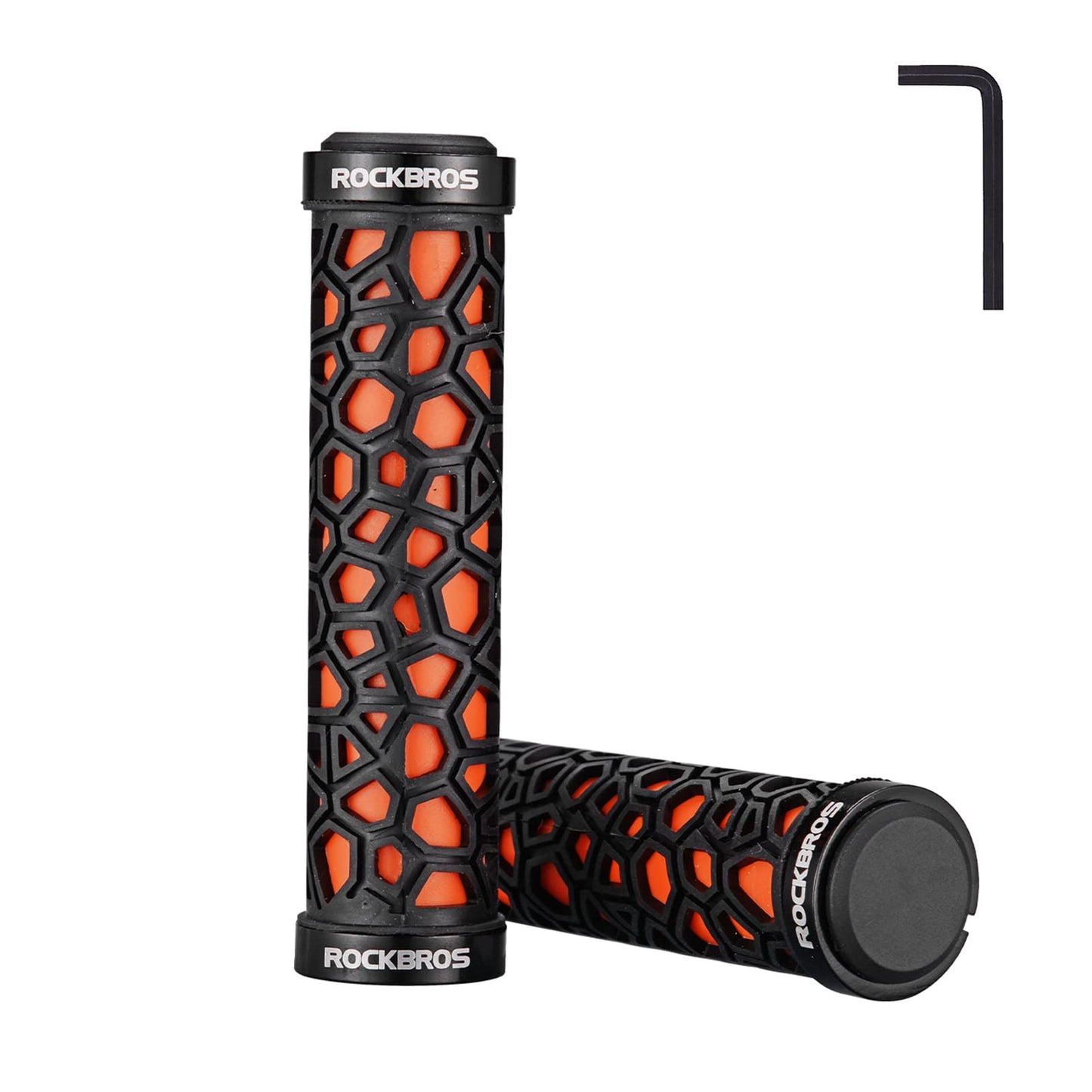 ROCKBROS Bike Handlebar Grips Double Lock-on Non-Slip Grips for MTB, BMX 22.2mm
