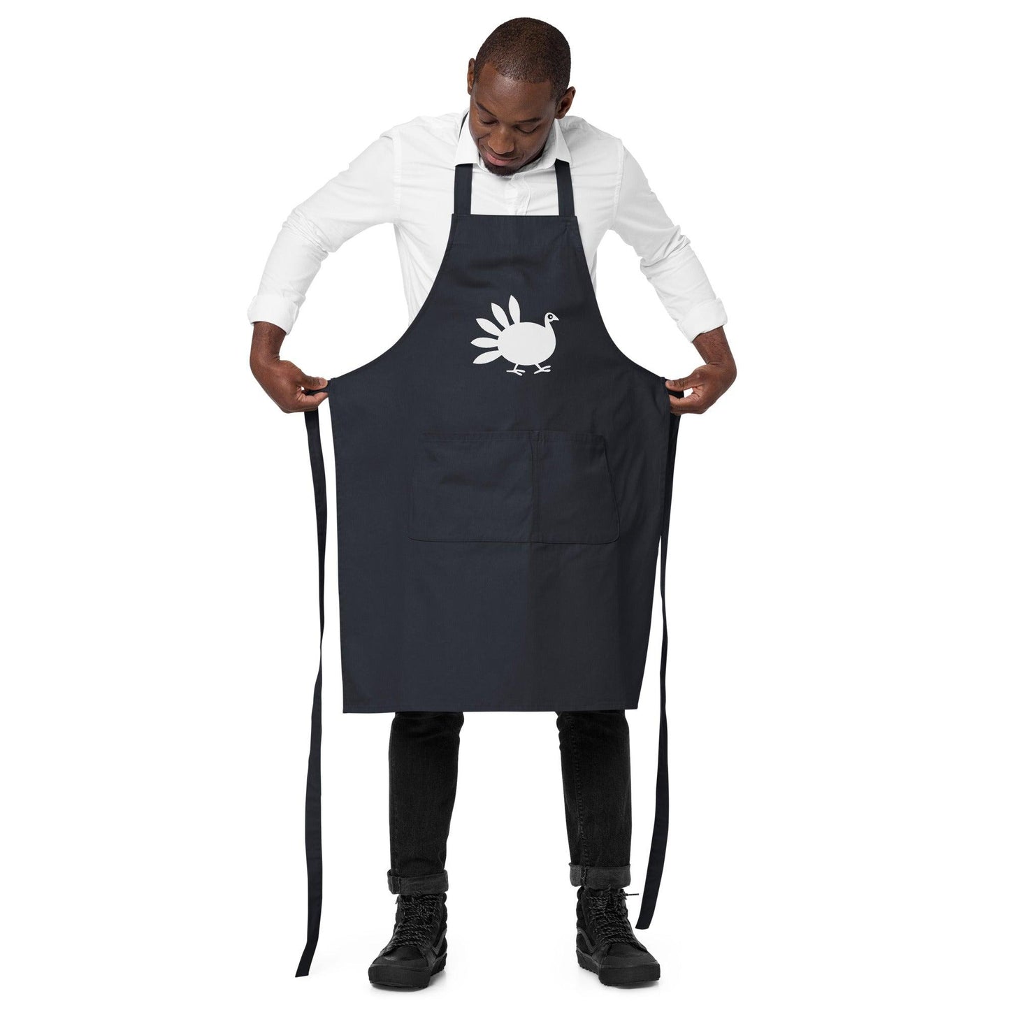 Turkey Organic Cotton Apron / Thanksgiving Christmas Holidays Smock - Lizard Vigilante