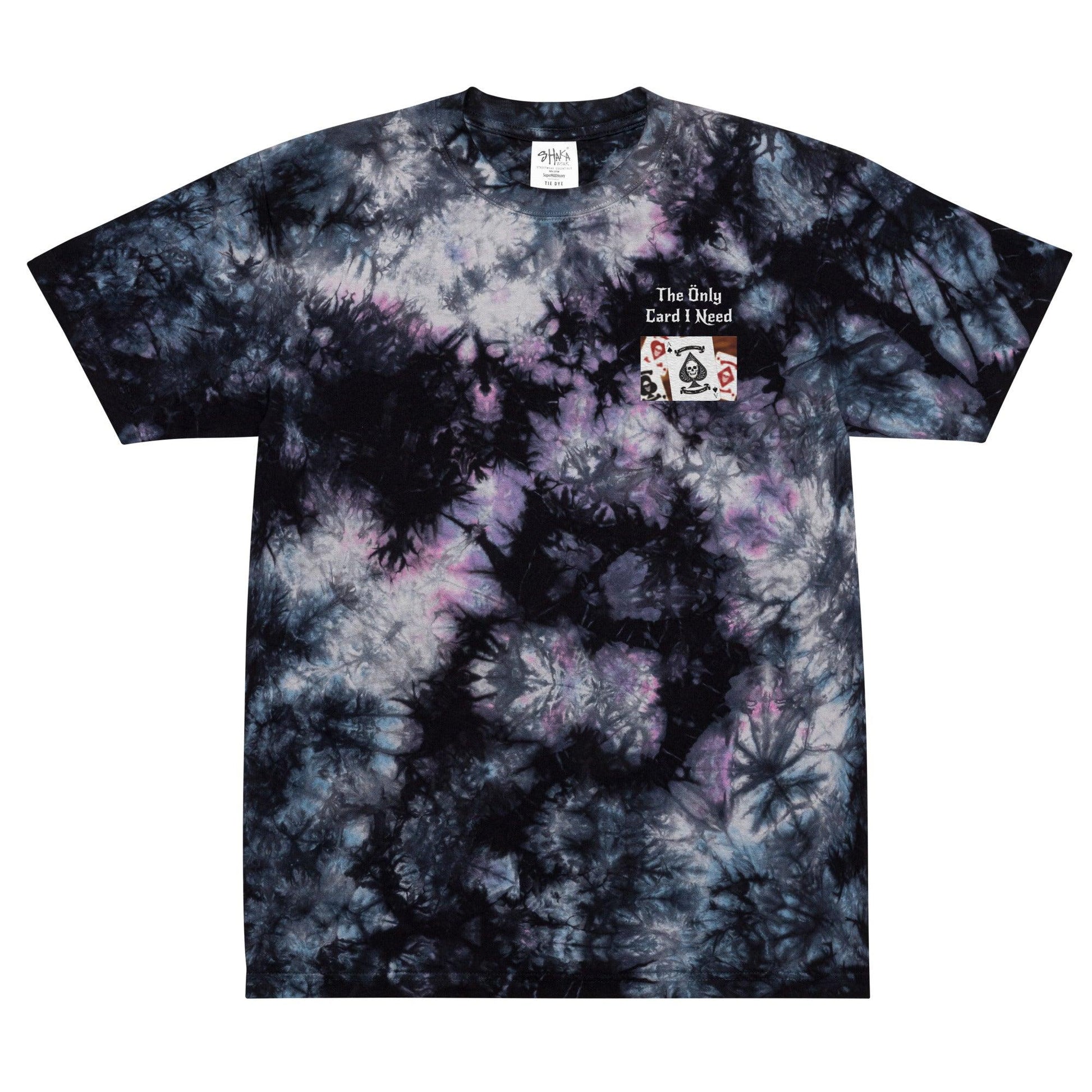 The Ace of Spades Oversized Tie-Dye T-Shirt - Premium T-shirt from Lizard Vigilante - Just $33.49! Shop now at Lizard Vigilante