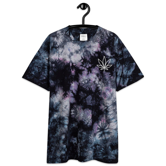 Pot Leaf Oversized tie-dye weed t-shirt - Lizard Vigilante