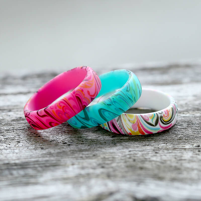 Paisley Pattern Silicone Ring