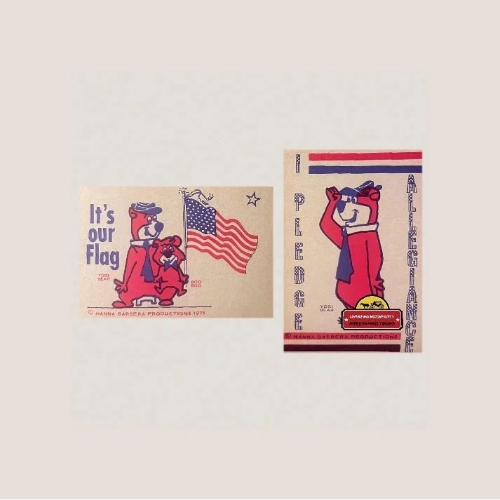 Patriotic Bicentennial Yogi Bear Stickers from 1975
