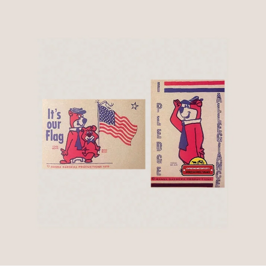 Patriotic Bicentennial Yogi Bear Stickers from 1975