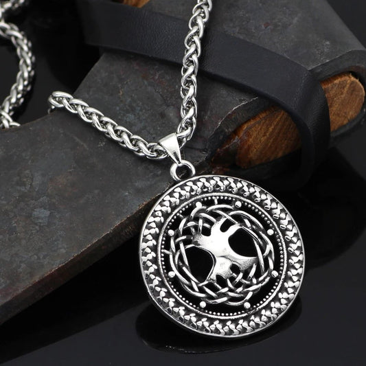 Vikings Yggdrasil Tree of Life Stainless Steel Necklace