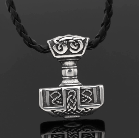 Vikings Mjolnir 316L Stainless Steel Pendant Necklace