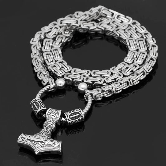 Vikings Hammer of Thor Stainless Steel Necklace