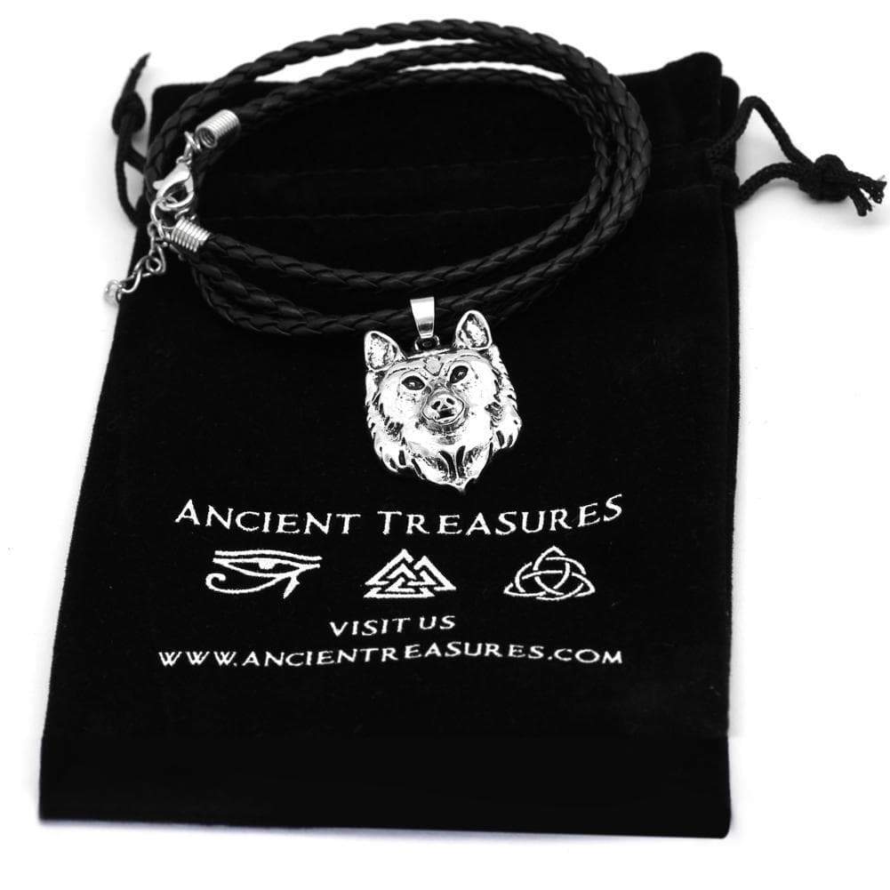 Vikings Fenrir Wolf Head Necklace