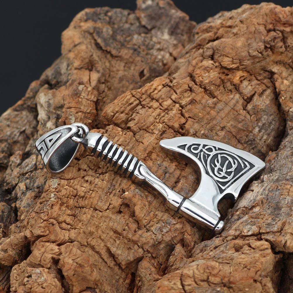 Vikings Huskarlar Axe Stainless Steel Necklace