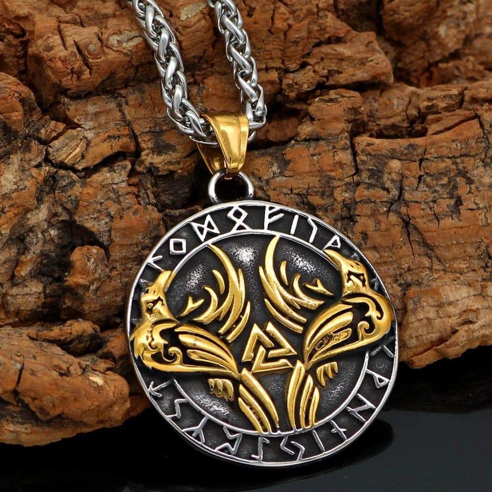 Vikings Huginn and Muninn Pendant & Necklace