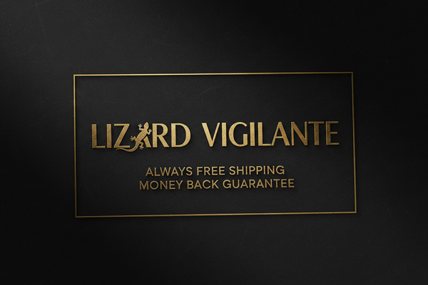 perfect but it has to say LIZARD VIGILANTE — ALWAYS FREE SHIPPING — MONEY BACK GUARANTEE