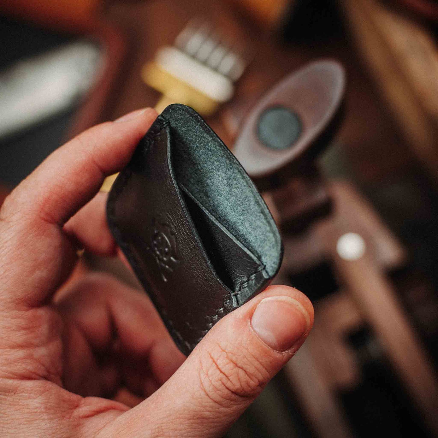 Double Coin Holder - Peso Pocket Duo | Challenge Coin Case | Handcrafted Leather