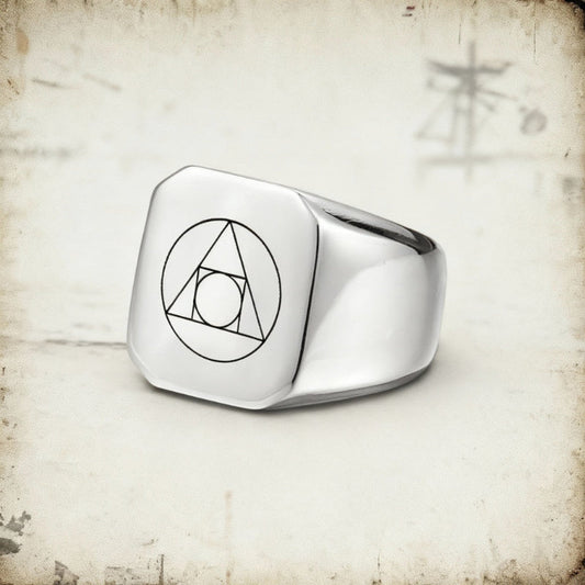 Philosopher Stone Stainless Steel Occultism Ring