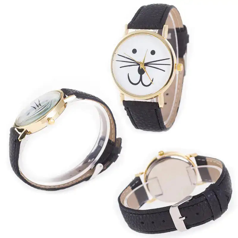 Mr. Whiskers Cat Watches 9 lives And 9 colors