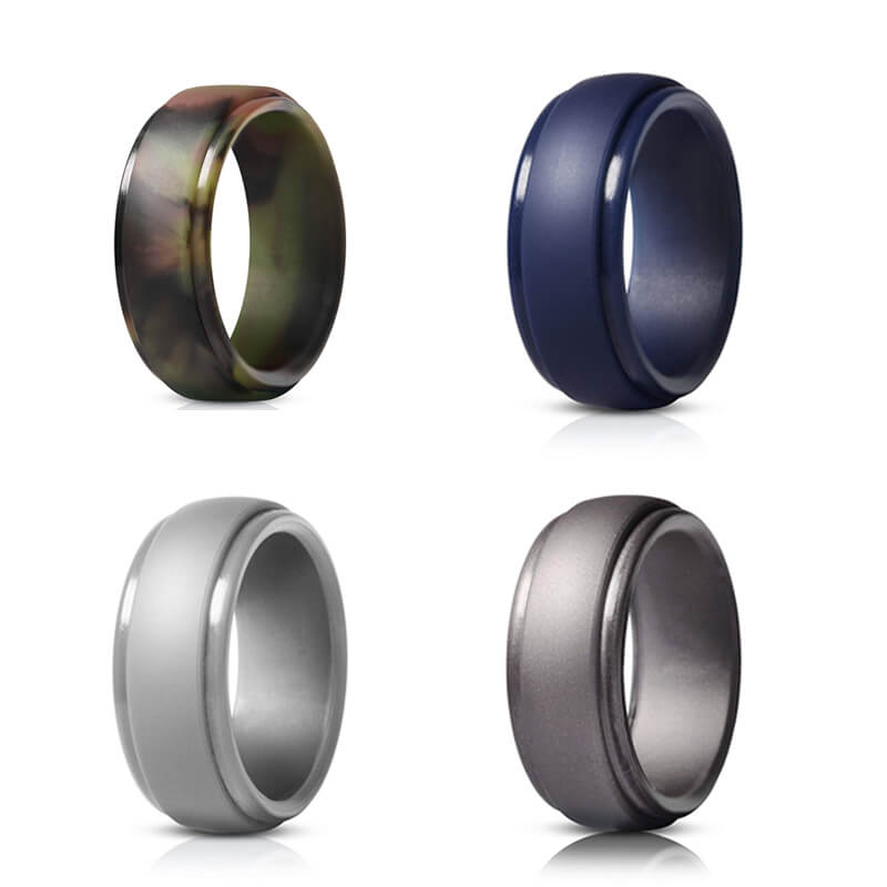 Polished Step-Edge Silicone Ring