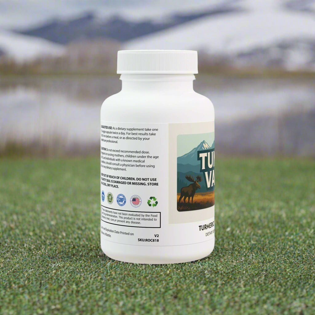 pplement bottle with label on a white background