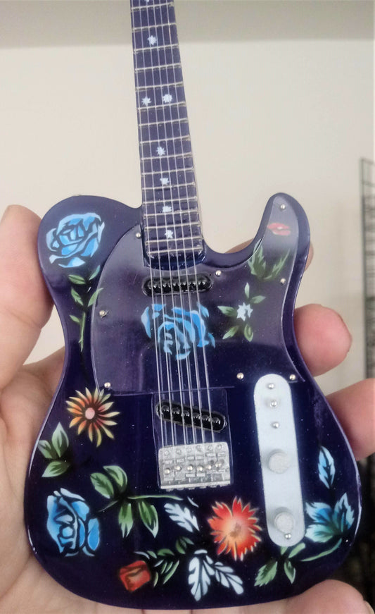 PRINCE - Floral Purple Telecaster Guitar 1:4 Scale Replica Guitar ~New~