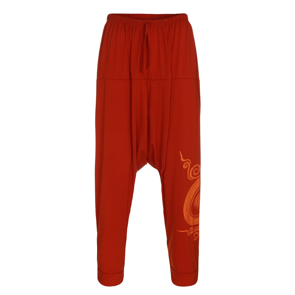 Men Ethnic Printed Overalls Casual Pocket Sport Yoga Work Casual Trouser Pants leggins yoga sports tights Dropshiping#XB25