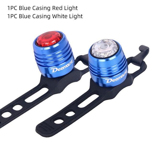 Bicycle Rear Light Bike Warning Lamp USB Charge Red White Light Color Safety Headlight Bike Tail Light Rechargeable Ultra Bright Bike Rear Light USB Rechargeable Bike LED Light