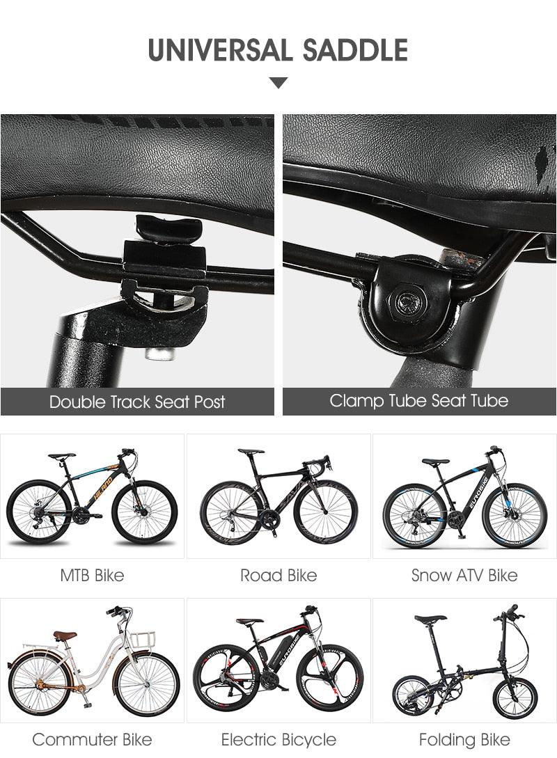 Bike Saddle Mountain Road Bike Seat PU Leather Gel Filled Cycling Cushion Comfortable Shockproof Bicycle Saddle Seat Cushion For Men Comfort Bike Saddle Anti-Slip Bicycle Saddle Waterproof Bicycle Seat For Mountain Bike Seat