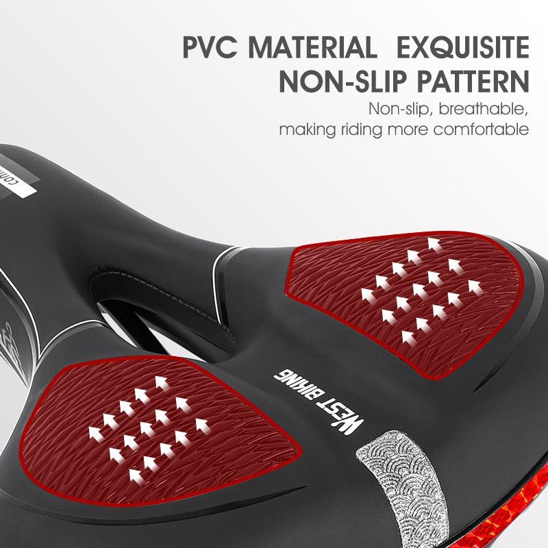 Bike Saddle Mountain Road Bike Seat PU Leather Gel Filled Cycling Cushion Comfortable Shockproof Bicycle Saddle Seat Cushion For Men Comfort Bike Saddle Anti-Slip Bicycle Saddle Waterproof Bicycle Seat For Mountain Bike Seat