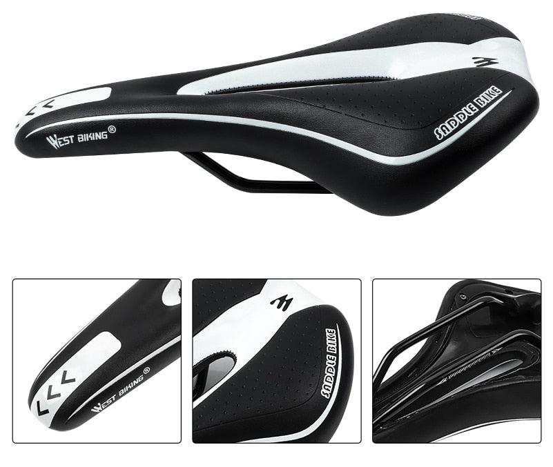 Bike Saddle Mountain Road Bike Seat PU Leather Gel Filled Cycling Cushion Comfortable Shockproof Bicycle Saddle Seat Cushion For Men Comfort Bike Saddle Anti-Slip Bicycle Saddle Waterproof Bicycle Seat For Mountain Bike Seat