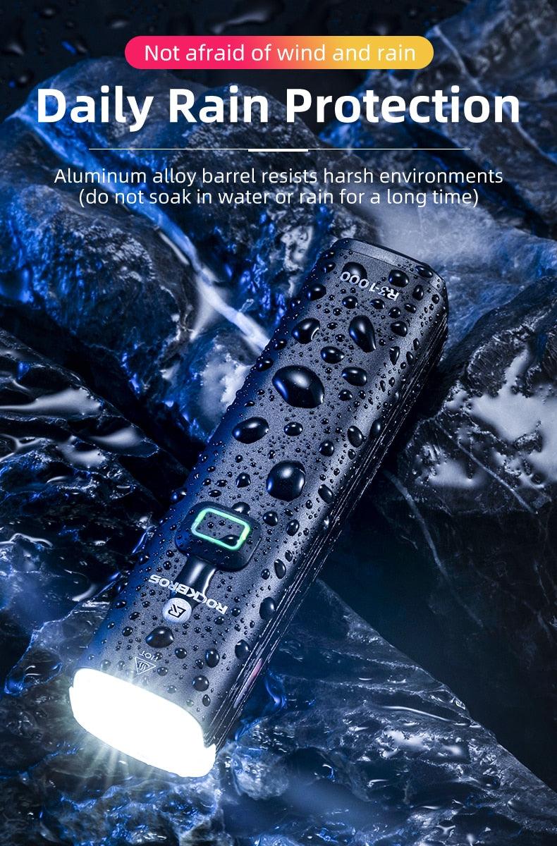 Bike Light Front Lamp USB Rechargeable LED 4800mAh Bicycle Light Waterproof Bicycle Light Set USB  Rechargeable Super Bright Bike Headlight For Night Riding Bracket 1000LM