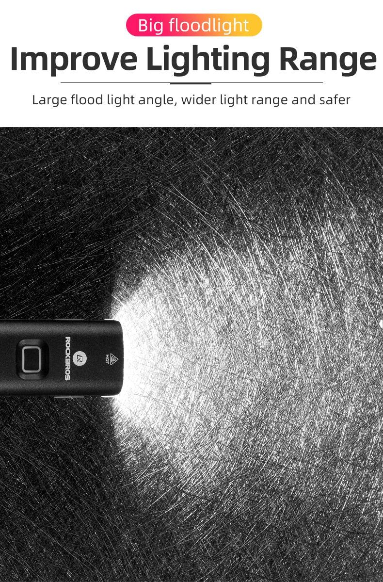 Bike Light Front Lamp USB Rechargeable LED 4800mAh Bicycle Light Waterproof Bicycle Light Set USB  Rechargeable Super Bright Bike Headlight For Night Riding Bracket 1000LM