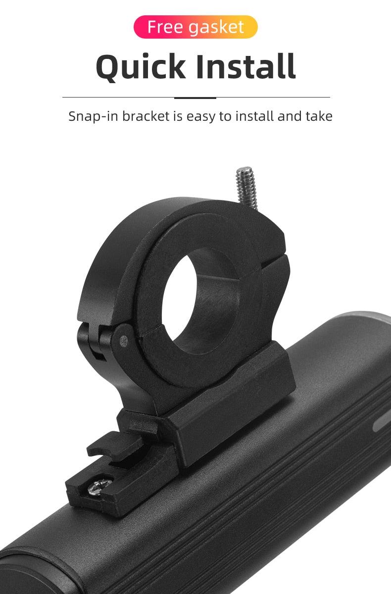 Bike Light Front Lamp USB Rechargeable LED 4800mAh Bicycle Light Waterproof Bicycle Light Set USB  Rechargeable Super Bright Bike Headlight For Night Riding Bracket 1000LM